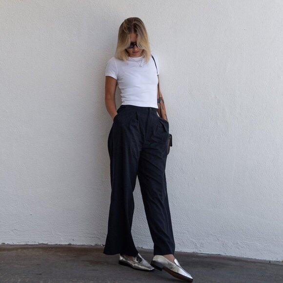 NEW DOLCE VITA Leather Beny Dress Flats in silver for women 825 3t2 - Picture 16 of 17